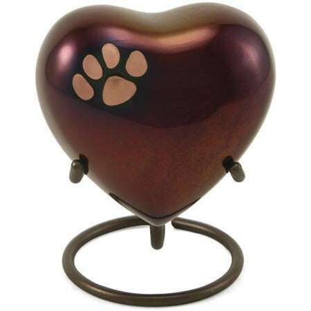 Classic Paw Raku Heart Keepsake-Memorials-Sorrento Valley Pet Cemetery