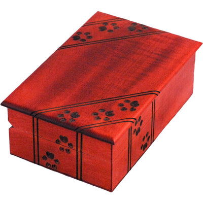 Cherry Pawprint Box Urn-Urns-Medium-Sorrento Valley Pet Cemetery