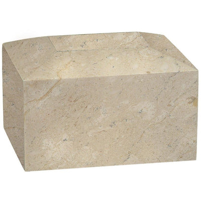 Rectangular Marble Urn - 50 Cubic Inches-Urns-Botticino-Sorrento Valley Pet Cemetery