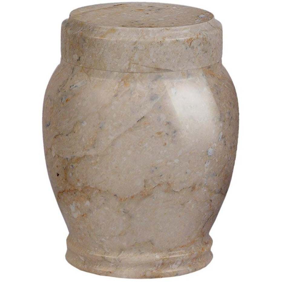 5.25" Plain Marble Urn - 35 cubic inches-Urns-Botticino-Sorrento Valley Pet Cemetery