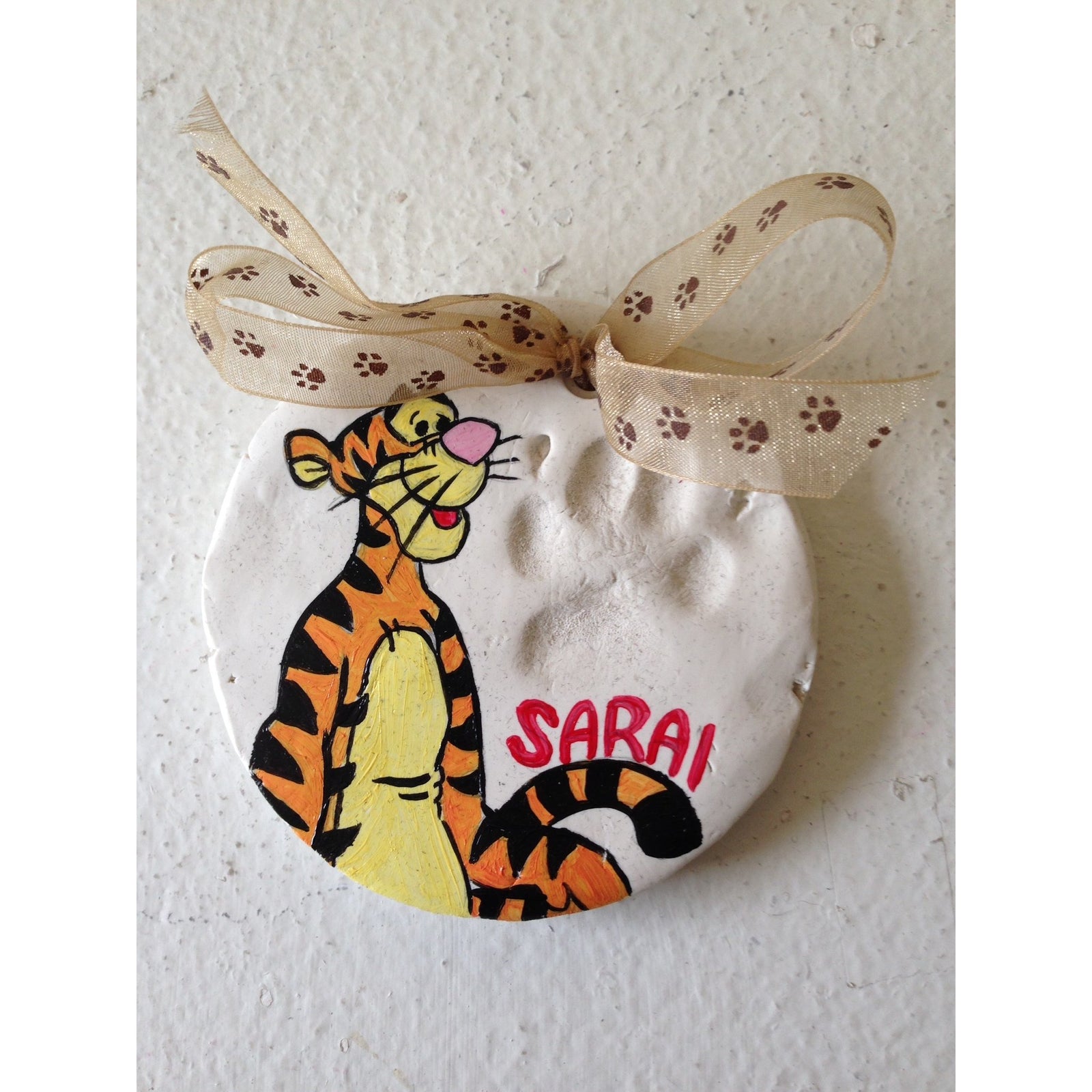 Pawprint White Custom-Memorials-Sorrento Valley Pet Cemetery